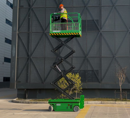 CE CERTIFIED FULL ELECTRIC AERIAL WORK PLATFORM WITH 230KG LOAD CAPACITY AND NARROW PLATFORM SIZE