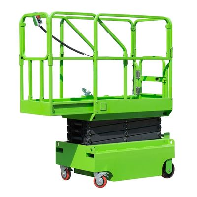 Mini Manual Pushing 3.9 Meters Aerial Work Platform With Anti - Skid Checkered Plate