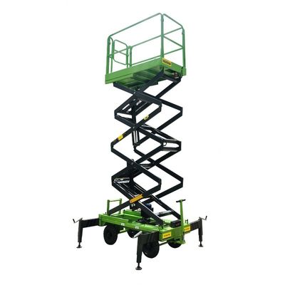 CE Manual Pushing Mobile Scissor Lift For Working At Height 9 Meters