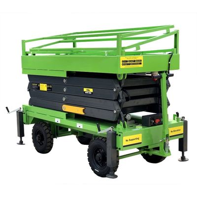 12 Meters Mobile Scissor Lift Hydraulic X Lift Platform For Work At Height