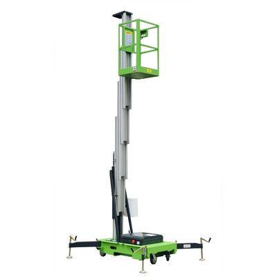 6M Single Mast Aluminum Aerial Access Platform Hydraulic Vertical Lift Table 125Kg