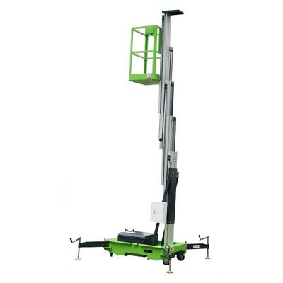 Mobile Single Mast Electric Vertical Lift 10m Platform Height 130kg Load Capacity