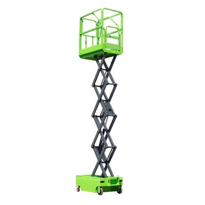 3m Platform Height Mini Scissor Lift Manual Pushing Aerial Work Platform With CE