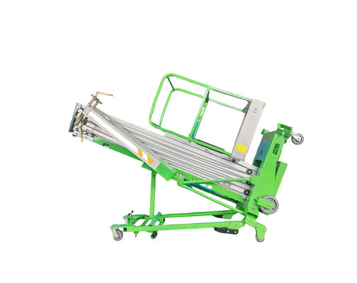 Single Mast Manual Pushing Vetical Lift with Tilting Function Aerial Work Platform