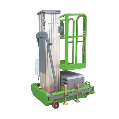 Aluminum Aerial Work Platform Single Mast Man Lift 8 Meters Lifting Height Vertical Lift