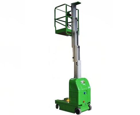 Portable Hydraulic Lift Platform Single Mast Self Propelled Work Platform 6m