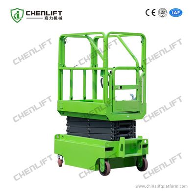 3m Height Semi-Electric Mini Portable Manual Pushing Scissor Lift For Warehouse
