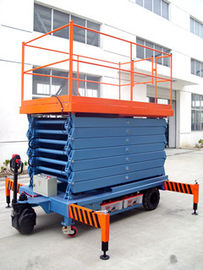 500kg Vehicle Scissor Lift with Pulling Device , DC24V Industrial Scissor Lift