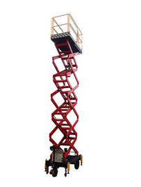Lifting Height 16m Mobile Scissor Lift Hydraulic Lift Aerial Work Platform 300Kg Loading Capacity