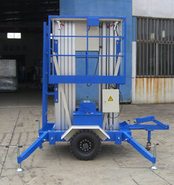 Durable 200Kg Loading Hydraulic Lift Platform Towing Type Lifting 8m Dual Mast