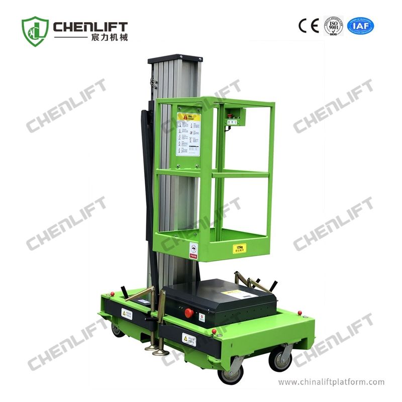 6M Platform Height 125KG Loading Capacity Aluminum Aerial Work Platform with Triple Mast