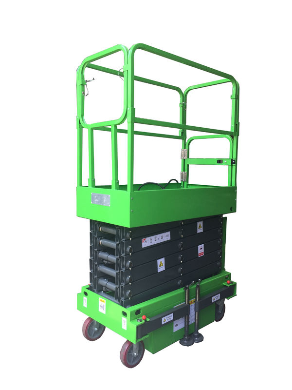 6M High Mobile Scissor Lift Hydraulic Aerial Work Platform 500Kg Loading Capacity