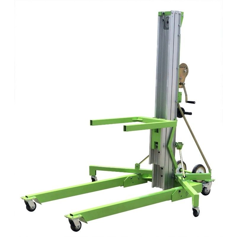 Portable Material Lift with manual winch